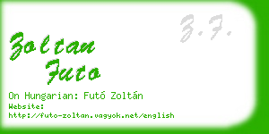 zoltan futo business card